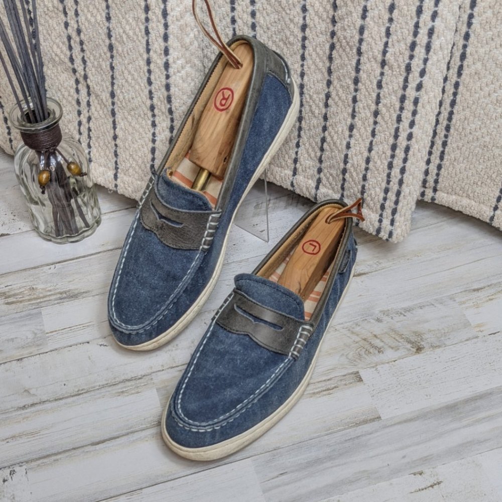 Cole Haan shoes denim leather men's 9.5D M
